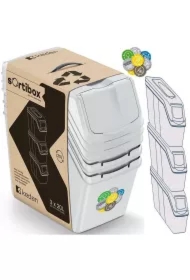 Kosz na śmieci sortibox - popielaty