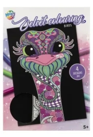 Kolorowanka A4 4 arkusze Velvet Ptaki