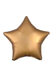 Balon foliowy Lustre satynowy złoty gwiazda luzem