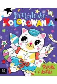 Brokatowa kolorowanka. Pieski i kotki