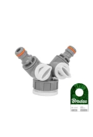 Rozdzielacz 2-drożny gw 1" - 3/4" z zaworami /white line