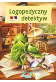 Pakiet Logopedyczny Detektyw: Wiersze i opowiadania, Ćwiczenia rozwijające myślenie i mowę dziecka, krzyżówki, plakaty, etykiety, figurka szczurka Jurka, lupa