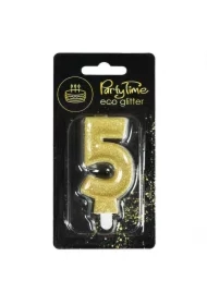 Świeczka 5 eko-brokat