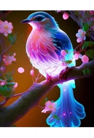 Diamentowa mozaika - Ptak magiczny świecący 2000396