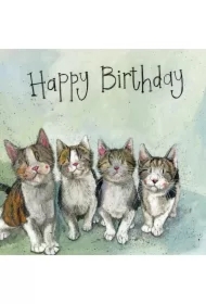 Karnet Urodziny AC823 Cztery kotki