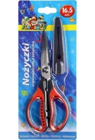 Nożyczki ergonomiczne z zatyczką na ostrzu 16.5cm