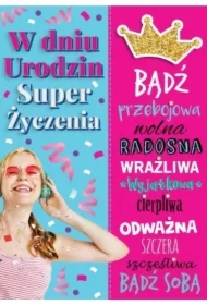 Karnet Bueno B6 + koperta. Wzór nr 03 Urodziny