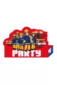 Zaproszenia z kopertami Strażak Sam