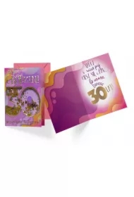 Karnet B6 konfetti KNF-034 Urodziny 30 damskie