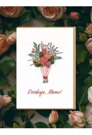 Kartka okolicznościowa dla mamy Dziękuję Mamo