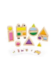  Klocki drewniane przeźroczyste kolorowe sensoryczne 12 m+