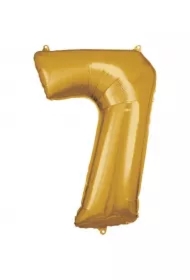 Balon foliowy cyfra 7 złota