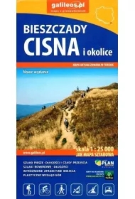 Mapa tur. - Bieszczady, Cisna i okolice 1:25 000