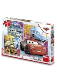 Puzzle 3x55 el. Auta Cars Kumple