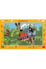 Puzzle ramkowe 15 el. Krecik i ciuchcia