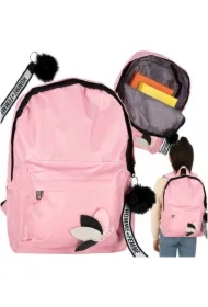 Plecak szkolny młodzieżowy jednokomorowy różowy