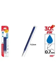 Wkłady do długopisów ścieralnych niebieskie 3 szt