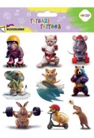 Tatuaże zmywalne Sports Animals HAPPY COLOR