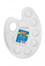 Paletka malarska 17x23cm 10 wgłębień biała