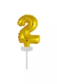 Balon foliowy mini cyfra 2 złota