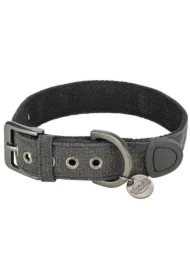 CityStyle, obroża, dla psa, bawełna, czarna, M: 35&ndash;42 cm/25 mm, szeroka