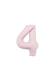 Balon foliowy cyfra 4 86cm jasny różowy