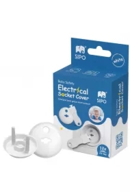 Zestaw zabezpieczeń kontaktów zaślepki gniazd elektrycznych białe