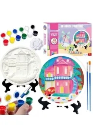 Zestaw kreatywny gipsowy dom do malowania