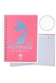 Notatnik A6/80K linia Ogon Syreni różowy