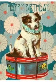 Karnet B6 z kopertą Urodziny Pies i bęben