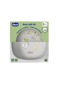 Miseczka z pokrywką szara 6m+