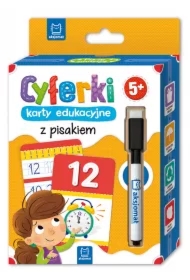Cyferki Karty edukacyjne z pisakiem 5+
