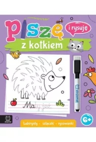 Piszę i rysuję z kotkiem. Labirynty, szlaczki, rysowanki. Ścieralny pisak