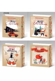 Torebka świąteczna pionowa duża mix