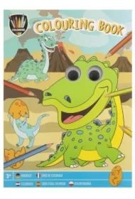 Kolorowanka ruchome oczy Dino