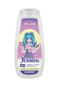 Szampon, żel, płyn do kąpieli Kids Jessica 3w1 - Blueberry