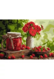 Malowanie po numerach - Dżem truskawkowy
