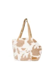 Torba transportowa dla psa/kota, wzór jasnobrązowe krowie łatki, 41x27x29cm