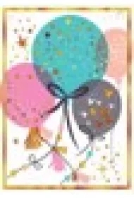 Karnet B8 mini Balony brokatowe