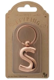 Metalowy brelok do kluczy litera S Keyring