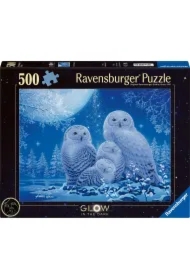 Puzzle 500 el. świecące w ciemności - Sowy