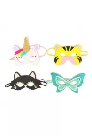 Zestaw 4 brokatowych masek