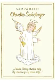 Karnet A5 Chrzest - Anioł Stróż