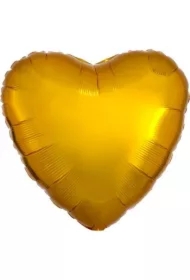 Balon foliowy metalik złoty serce