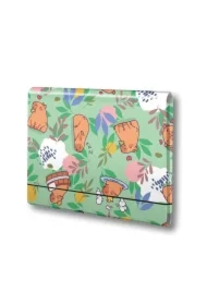 Teczka łamana A4 na gumkę Kapibara Łąka