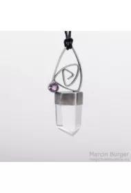 Kryształ - Zawijas z ametystem, wisior