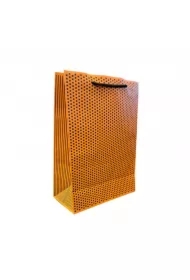 Torebka Prezentowa Pomarańczowa Groszki 23 X 32 X 10