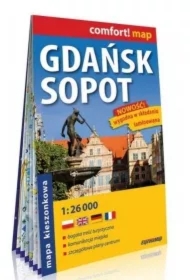 Comfort! map Gdańsk Sopot 1:26 000 plan mini 2023