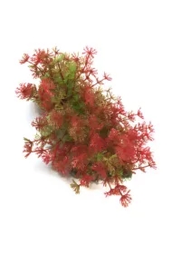 Roślina, do dekoracji akwarium, czerwona, plastikowa, 12-23 cm, bardzo drobne czerwone kwiaty