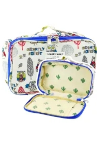 Piórnik szkolny Sowy biały 21,5cm